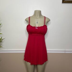 Adore Me Women’s Ophylia Pointelle Knit Lingerie Babydoll Dress & Panty Set